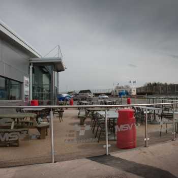 Outdoor glass balustrade