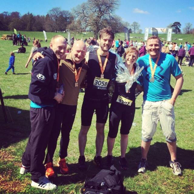 Our first challenge of the year - Cold but victorious at the finish line of X Runners Wild Mud Run