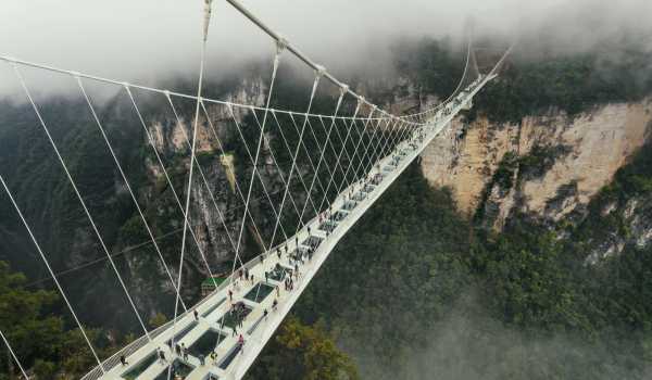 Glass bridge of Zhangjiajie China