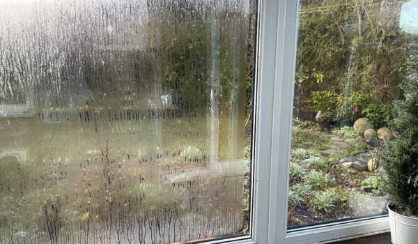 Double-glazed window steamed up